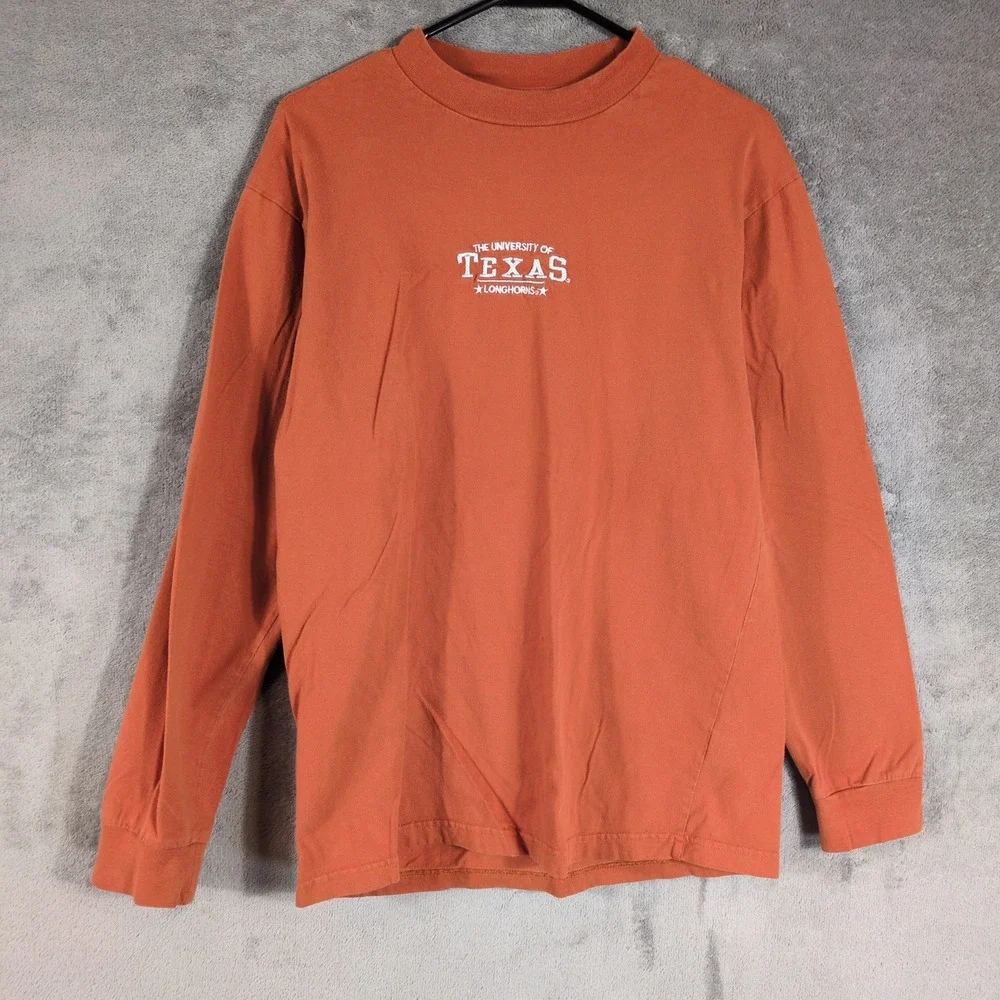 Red Oak Texas Longhorns Burnt Orange Long Sleeve T-Shirt Womens L 6219